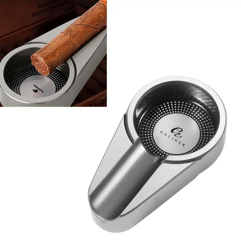 

1 Pc Portable Metal Ashtray Delicate Desktop Durable Smoking Ashtray Cigarette Holder Sturdy Ashtray For Home Office Hotel