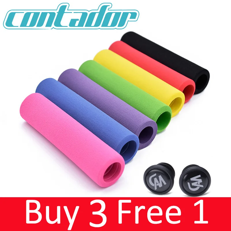 cheap Contador Bicycle grip light non slip super soft MTB handlebar ultra light sponge material high density bicycle grip