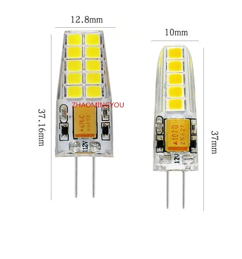 G4 светодиодный лампы 12V AC DC 4 Вт 5 Вт светодиодный G4 лампа ампулы 10 светодиодный 20 светодиодный 360 Угол луча 2835SMD вместо 30 Вт лампа, заменяющая галогенновую лампу 40 Вт
