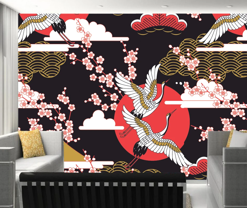 Red Japanese Cherry Blossom Wallpaper