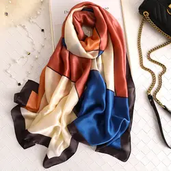 2019 роскошный брендовый женский шарф с модным принтом, шелковые шарфы для женщин, шали и палантин хиджаб, шарфы для женщин, повязка на голову