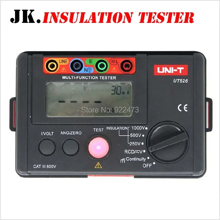 P159 UNI T UT526 Electrical Insulation Tester Earth Resistance Meter + 1000V+RCD Test+Continuity