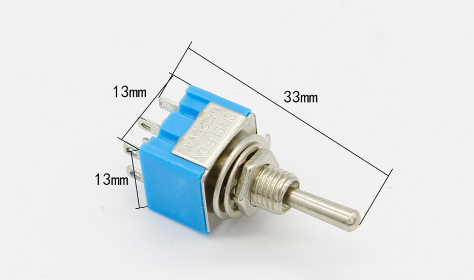Промо-акция! 5 шт. 3 положения 2P2T DPDT ВКЛ-ВЫКЛ-ВКЛ Миниатюрный Мини-тумблер