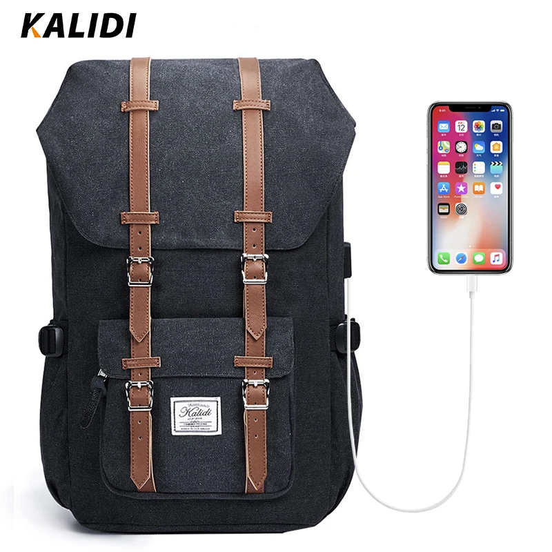KALIDI Laptop Bag Backpack 15.6 - 17.3 Inch For Men Women Travel School Bag For Macbook Air Pro 15 17 Fashion Notebook Bag USB