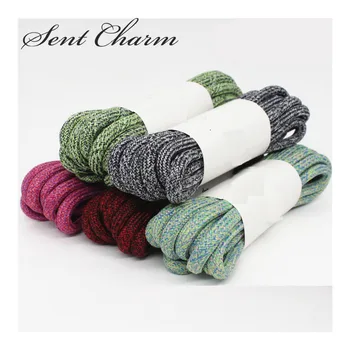 

SENTCHARM Unisex Mixed Color Round Cotton Shoelaces Athletic Sport Shoes Latchet For Running Climbing 3pairs/Pack