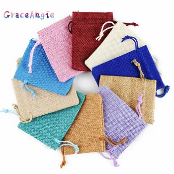 

GraceAngie 4pcs/pack Display Supplies DIY Environmentally Friendly Monochrome Sacks Aroma Jewelry Packaging Bundle Mouth Gift