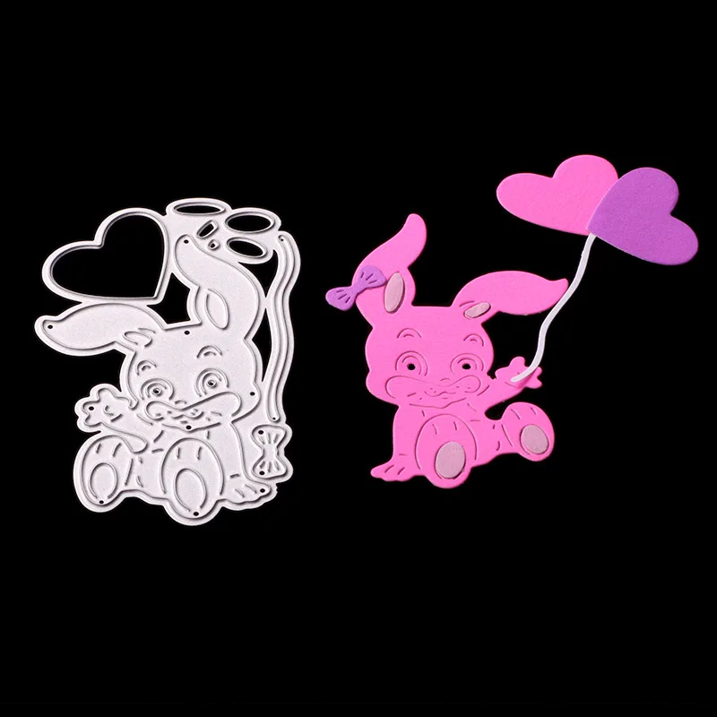 

DIY Scrapbooking Stamper Mold Flower Rabbit Cutting Dies Handmade Puzzle Embossed Heart Carbon Steel Cutting Dies