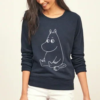 HAMPSON LANQE Kawaii Cartoon Printed sweatshirt pullover