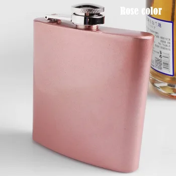 

Laser welding white colored 6oz stainless steel hip flask