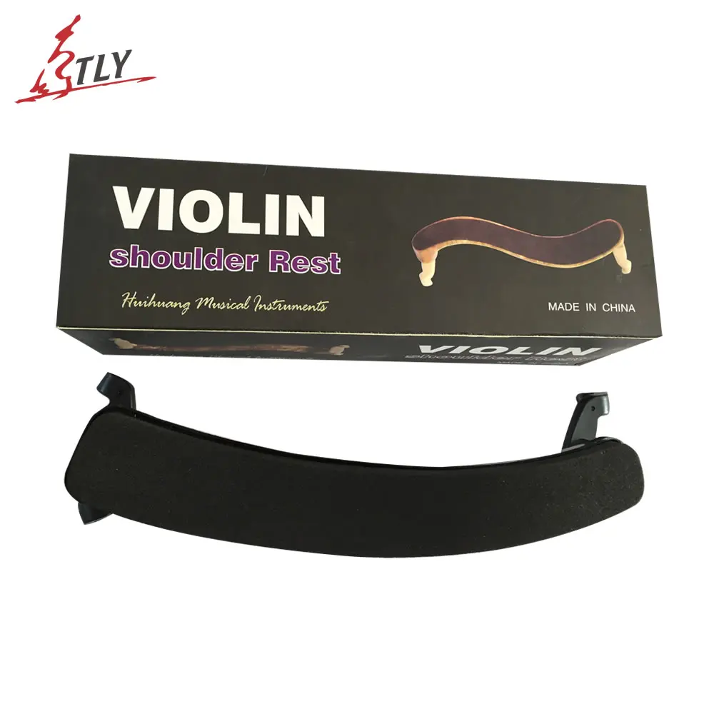 

TONGLING Black Plastic Adjustable Violin Shoulder Rest Pad Support EVA Padded for 4/4, 3/4, 1/2, 1/4, 1/8 Violin w/ Package Box