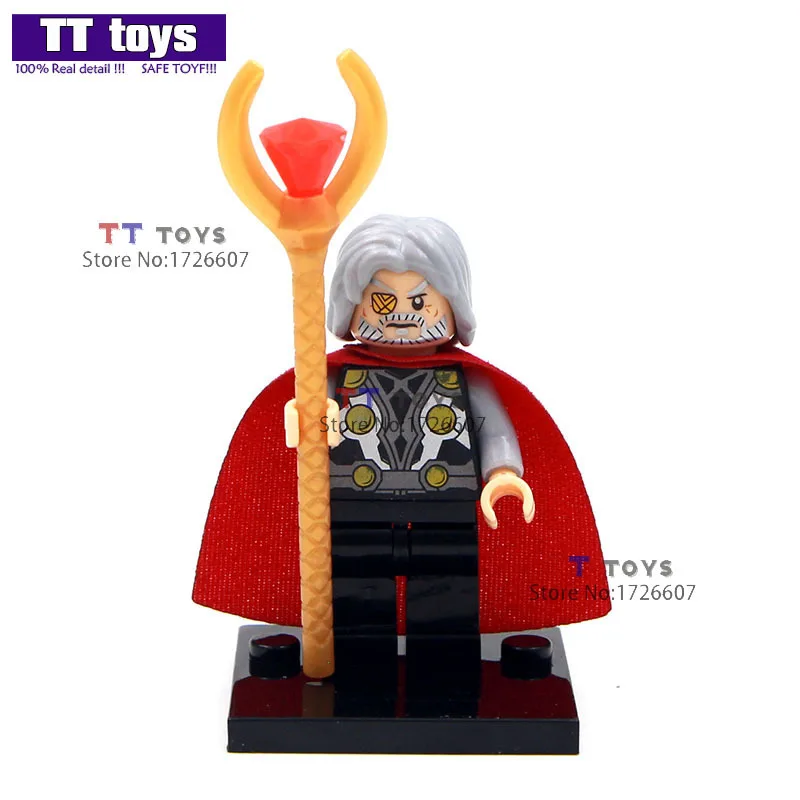 Single Sale 040 Odin with Staff Dolls Building Block Model