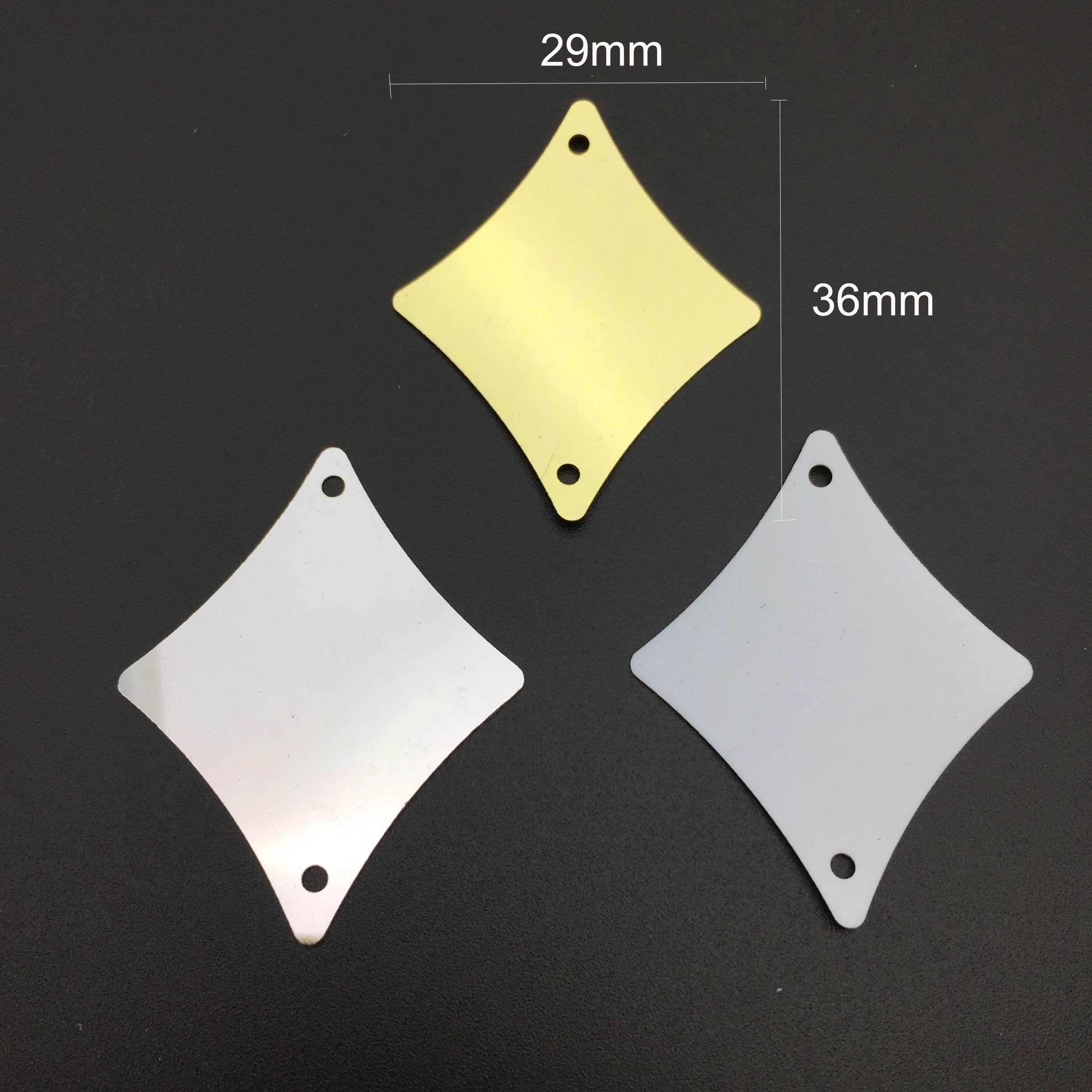 50 г 29*36 мм большой алмаз форма свободные большие блестки с 2 отверстиями швейные изделия серебряный светильник золото белый