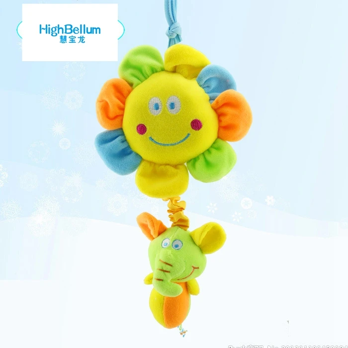 Baby Kids Plush Rattle Toys Educational Musicalt Moon Soft Baby Teether Bed Stoller Hanging Musical Raccoon 3