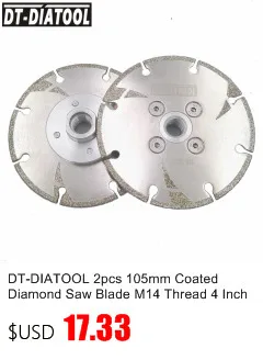 DT-DIATOOL 2 шт. Diameter115mm гальванические алмазные режущие шлифовальный диск пилы 4,5 дюймов M14 нить конкретный кладки