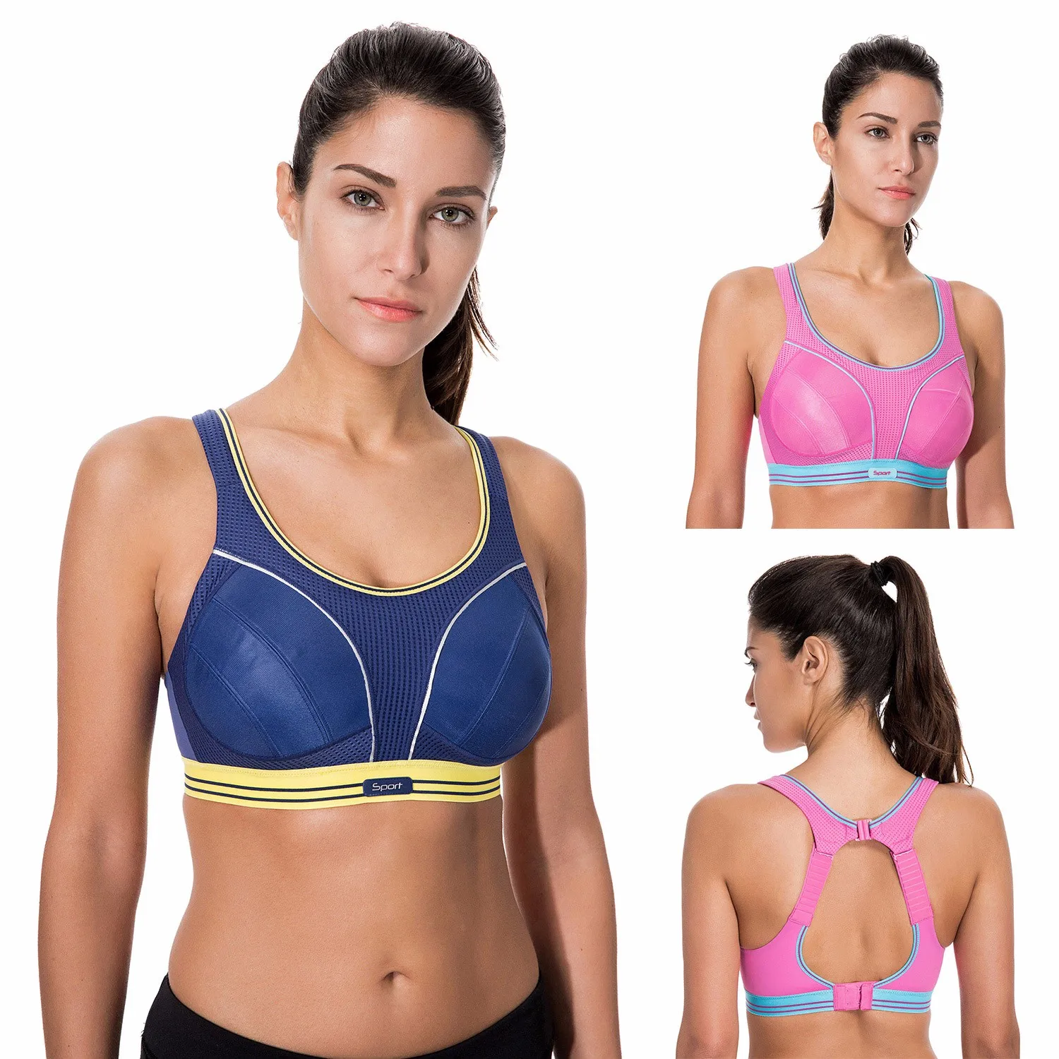 Women's medium impact Wire Free Non Padded Racerback Run Sports Brain