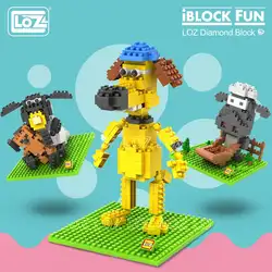 LOZ алмазные блоки Walk Sheep мультфильм фигурка аниме животные маленькие игрушки Figuie строительные блоки кирпичи Diy фигурка Fun 9477