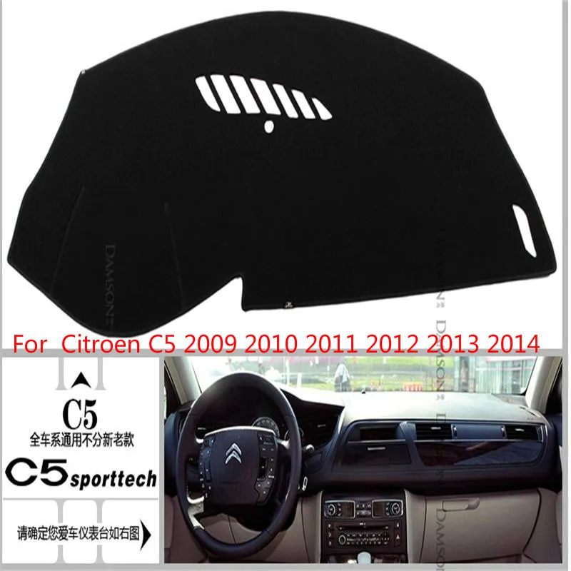 

For Citroen C5 2009 2010 2011 2012 2013 2014 High quality Console Avoid light pad dashboard protection pad, Car styling