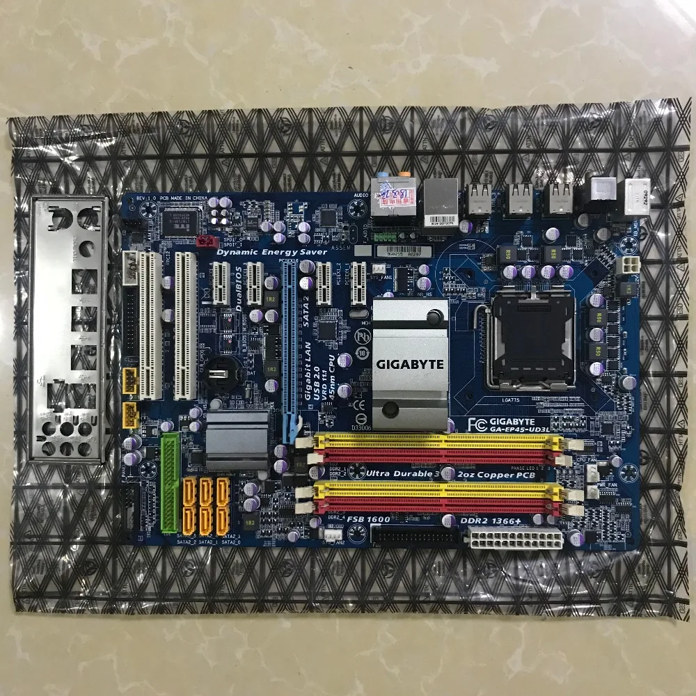 LGA 775 для Intel DDR2 Gigabyt GA-EP45-UD3L EP45-DS3L материнская плата для настольного компьютера материнская плата EP45-UD3L 5 слотов PCI-E для майнинга