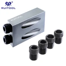 Pocket Hole Jig Mini Aluminum Wood Jig Drill Bit 6 8 10mm DIY Carpentry Projects Drill Guide Woodworking Tool Set