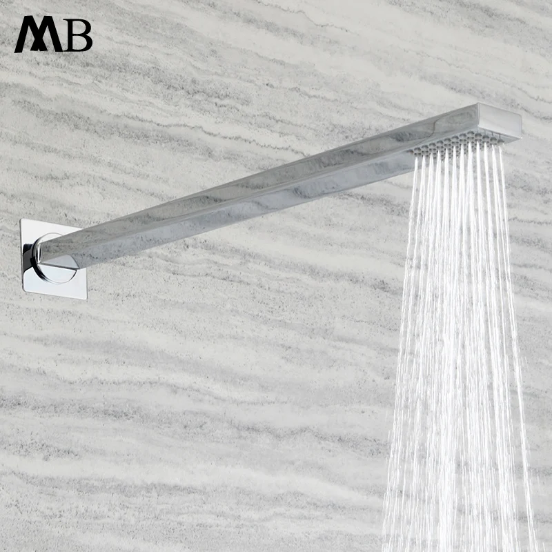 Brass Shower Heads Arms Rainfall Showerhead Bathroom Accessories 400mm