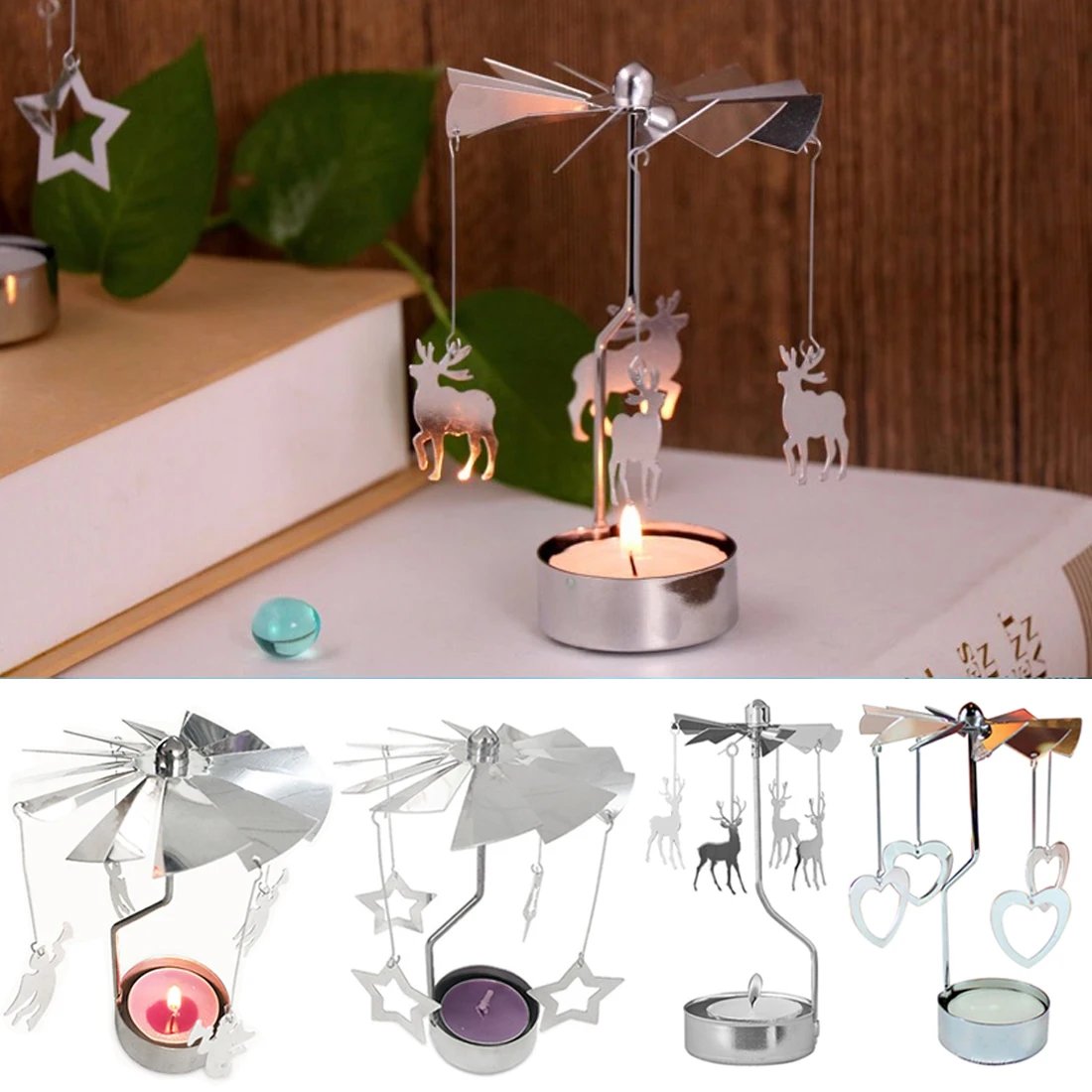 Guardian Angel Candle Holder Christmas Candlestick Glass Crystal Tea Light Decor