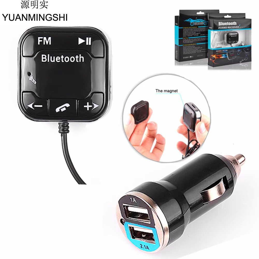 

YUANMINGSHI Auto Car Styling Car Kit Wireless Bluetooth FM Transmitter MP3 Player USB SD LCD Remote Handsfree