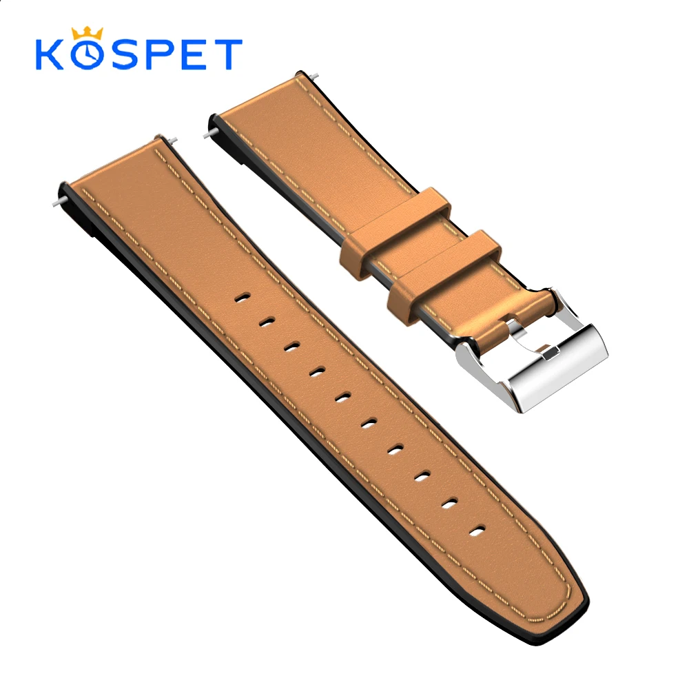 

Kospet Optimus Watch Band Replacement Leather+Silicon Two Layer Bracelet Strap Band Accessorie Watch Belt For Kospet Optimus Pro