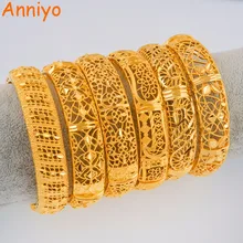 Anniyo 24K Браслеты "Дубай" ювелирные изделия эфиопские браслеты для женщин Африканские свадебные украшения вечерние подарки(одна штука)#110506