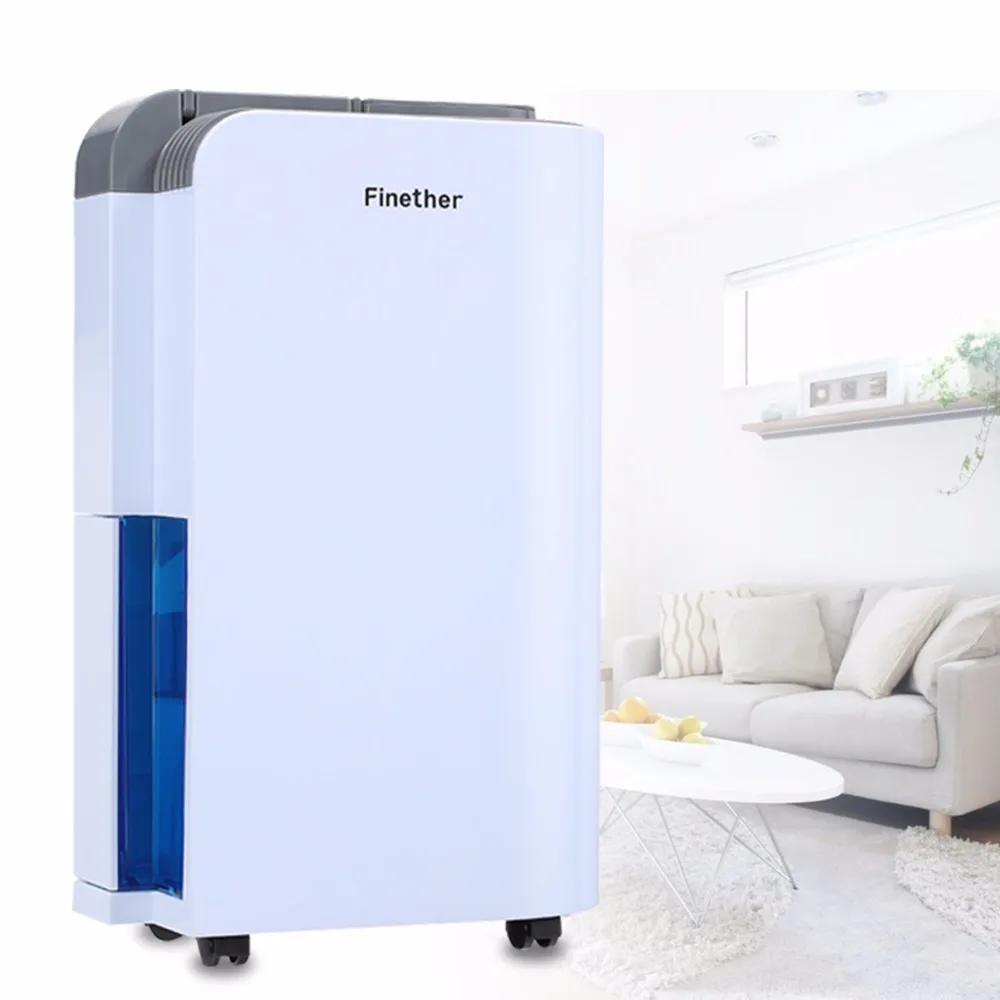 

Finether 1.5L Air Dehumidifier OL12-011E 2 Wind Speeds Low Noise Touch Button Control Air Purify Continuous Drying Dehumidifiers