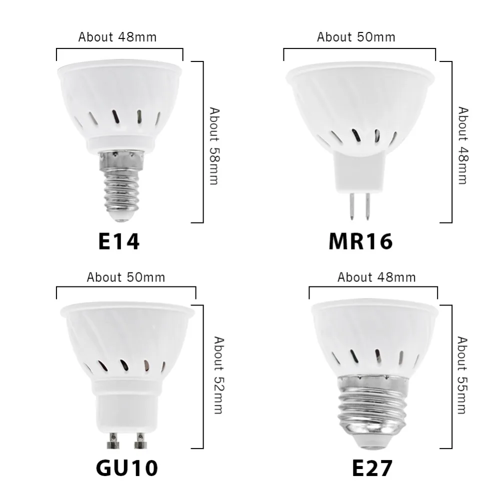 E27 E14 cfl светодиодный светильник полного спектра для выращивания растений MR16 GU10
