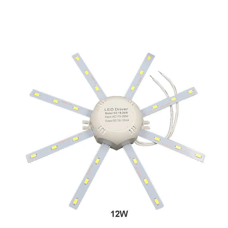 12 Вт 16 Вт 24 Вт светодиодный потолочный светильник Осьминог светодиодный светильник доска 220V 5730SMD энергосберегающие продолжительность светодиодный лампы