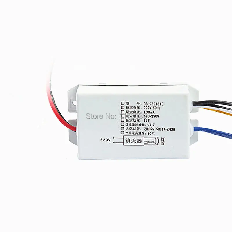 Disinfection electronic ballast,220V 50Hz 130mA 15W Straight