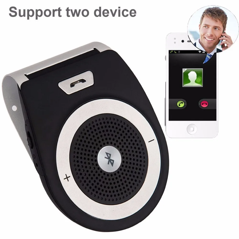 Bluetooth 4 1 приемник Handsfree Car Kit Speakerphone с шумоподавлением многоточечный клип