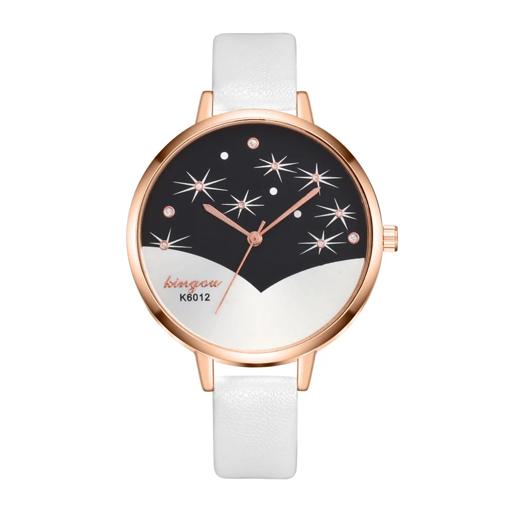

New Fashion Women Leather Band Watches Famale Clock Ladies Simple Dial Quartz Wrist Watch