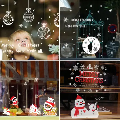 New Christmas Ornament Snowflake Frozen Decal Window Wall Sticker Vinyl Art Xmas Home Window Decoration New Christmas Ornament Snowflake Frozen Decal Window Wall Sticker Vinyl Art Xmas Home Window Decoration