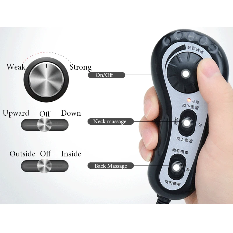Free Shipping Neck Massager Pillow Electric Shiatsu Cervical Massager Device Household Multifunctional Body Massage Cushion