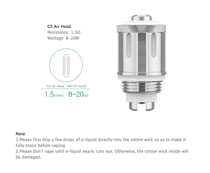 Eleaf GS Air Ni TC 0,15 Ом Сменная Головка Катушки 5 шт. для GS бак, GS бак распылителя воздуха