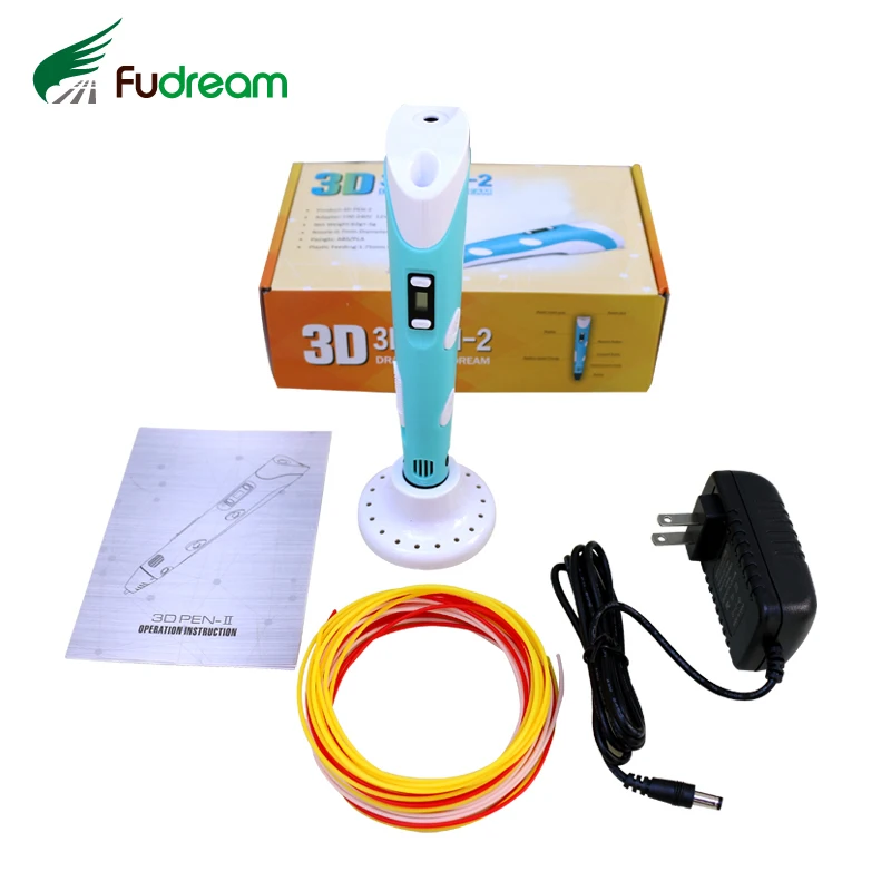 Ручка для рисования Fudream 3d с ЖК экраном и 6 видов цветов Бесплатная заправка ручка