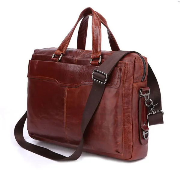 Classic Vintage Cheap Briefcase Made By Real Leather Men Messenger Bag# 7162B | Багаж и сумки