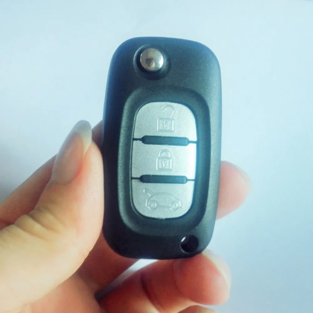 

3 Buttons Car Remote Key Case Cover Flip Fob Folding Uncut Blade Shell for Renault Fluence Clio /Megane /Kangoo Modus