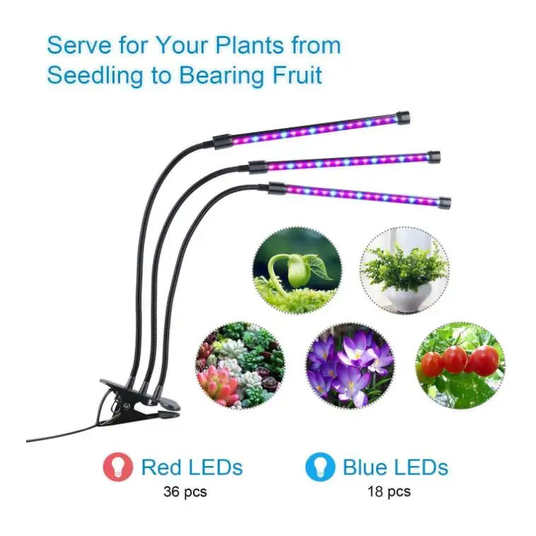 Версия ГРМ 27 Вт светодиодный освещение для выращивания растений светодиодный Светодиодная лампа для выращивания растительного света с регулируемой яркостью