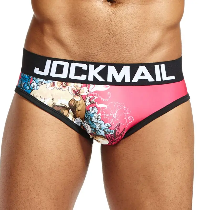 Брендовое Мужское нижнее белье JOCKMAIL трусы с низкой талией сексуальное принтом