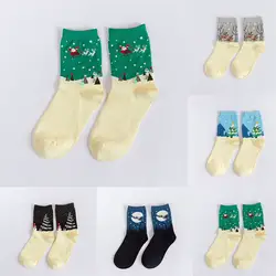 Лидер продаж женские носки s осень-зима Хлопковые женские носки Модные рождественские носки для влюбленных Meias #30