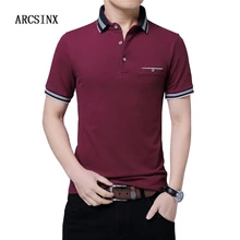 ARCSINX Англия стильная футболка поло для мужчин большой размеры 5XL 4XL 3XL короткий рукав лето s брендовая рубашка-поло дышащий поло человек