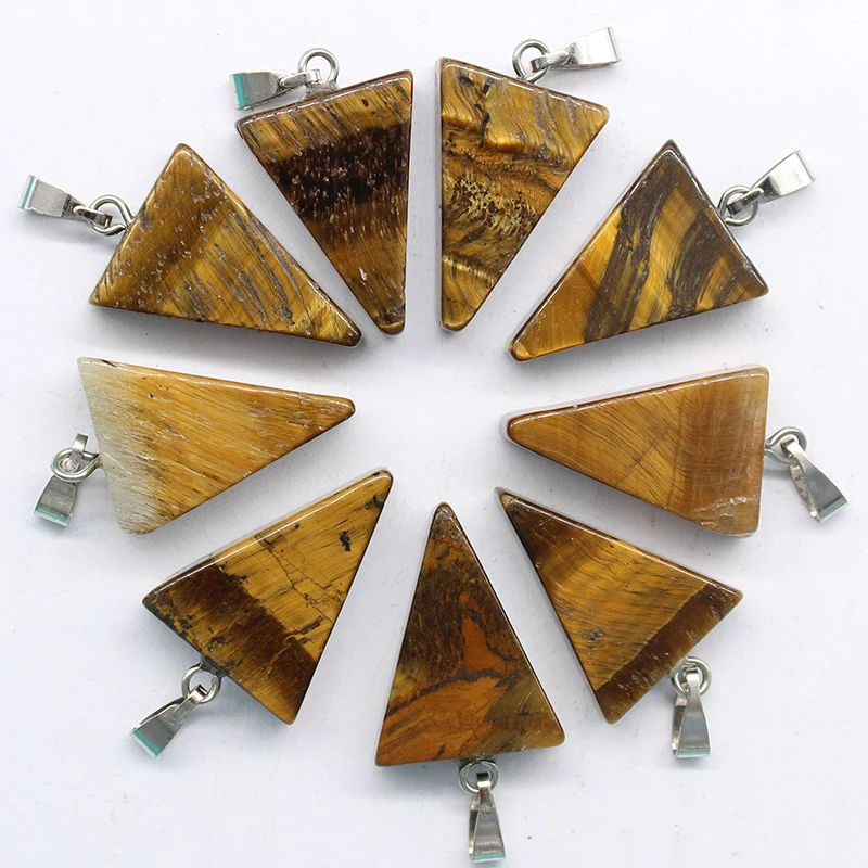 И более 30/ suncoo натуральный камень материал качество треугольник сделать бесплатно DZ149 Шарм кулон ожерелье
