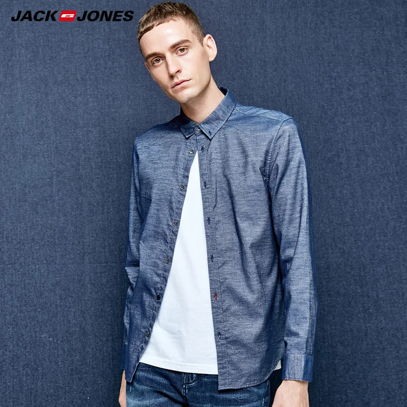 

JackJones Spring Summer New 100% Cotton Slim Fit Long-sleeved T-shirt |217305511