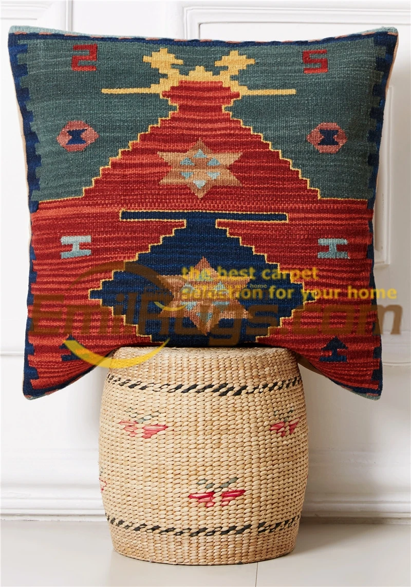

Kilim Pillow Cushion Tribal Handwoven Hand Crafted Fine Sofa Chair Decor Hand Woven Wool Varies Cases Home Decor