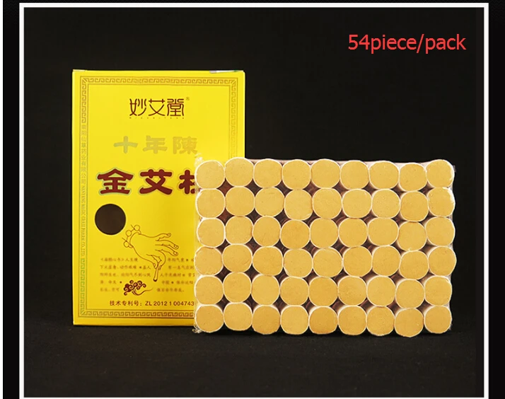 4pc Moxibustion moxa copper box 54 moxa roll portable moxibustion massage Smokeless Box with Burner Stick women Body Health Care
