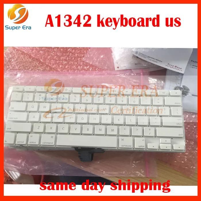10pcs lot brand new for font b macbook b font A1342 13inch white keyboard clavier without