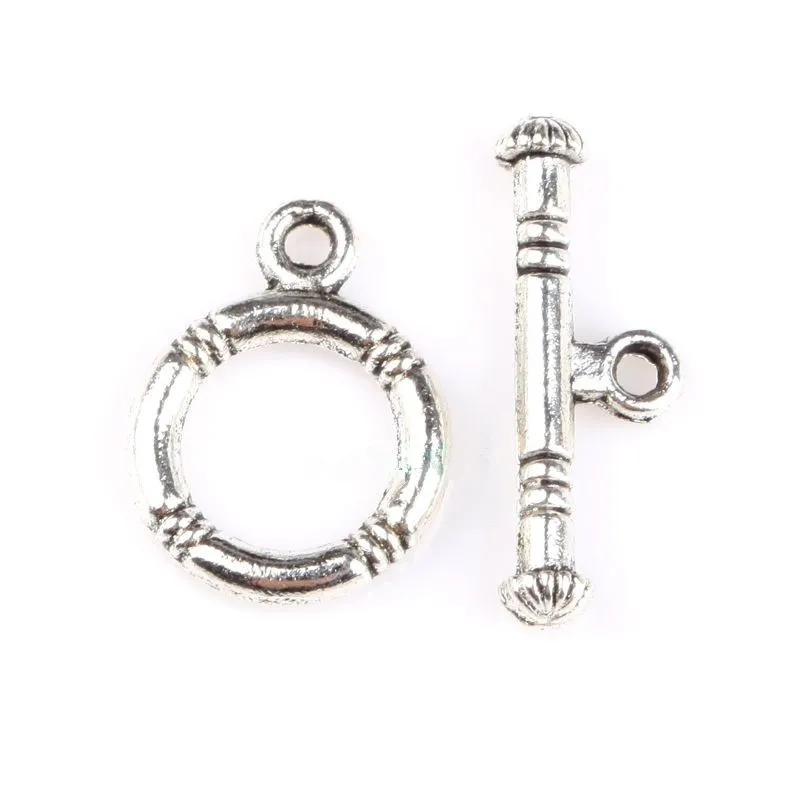 

15sets Tibetan Silver Toggle Clasps Connectors Findings for Jewelry Making Handmade Bracelet Necklace Accessories Wholesale